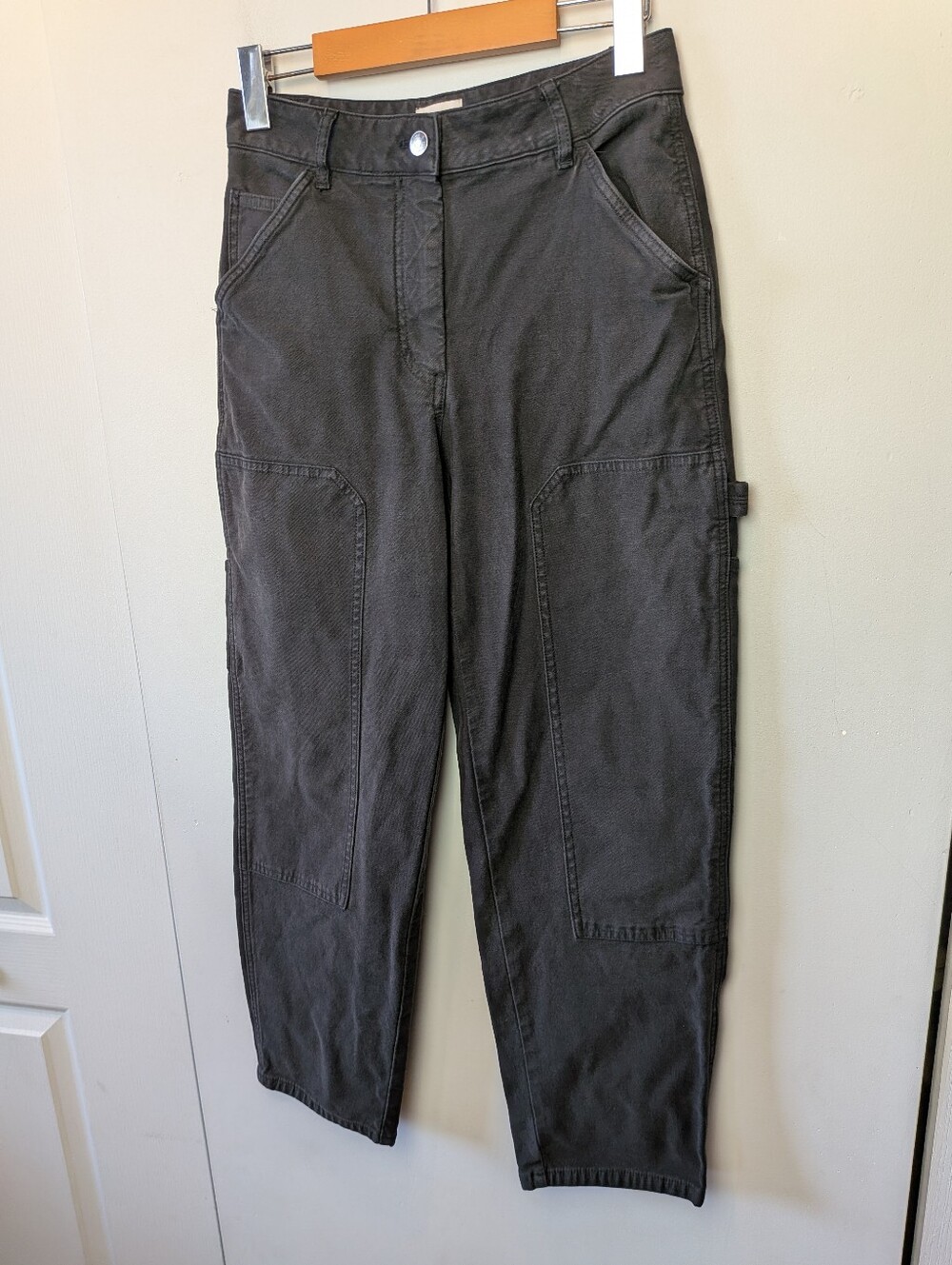 ARITZIA WILFRED Cargo Women Pants Size 4 Black Wide Leg Loose Fit